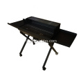 Trolley Charcoal Grill Outdoor na may Side Table